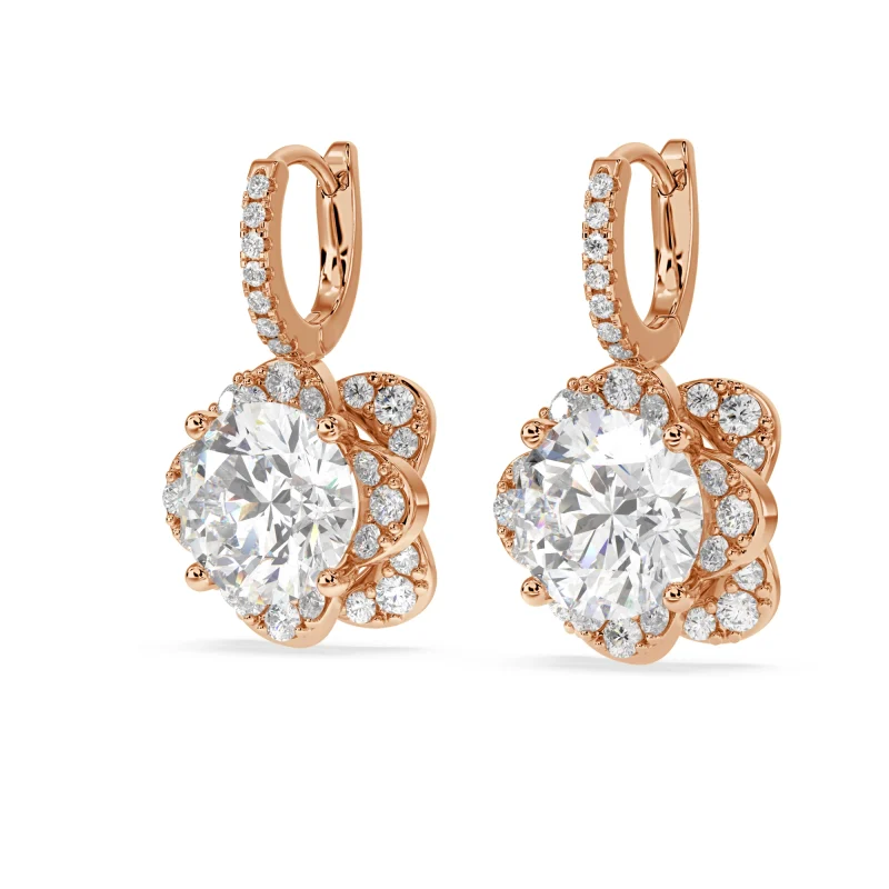 3.15 Ct  Lab Grown Diamond Earrings