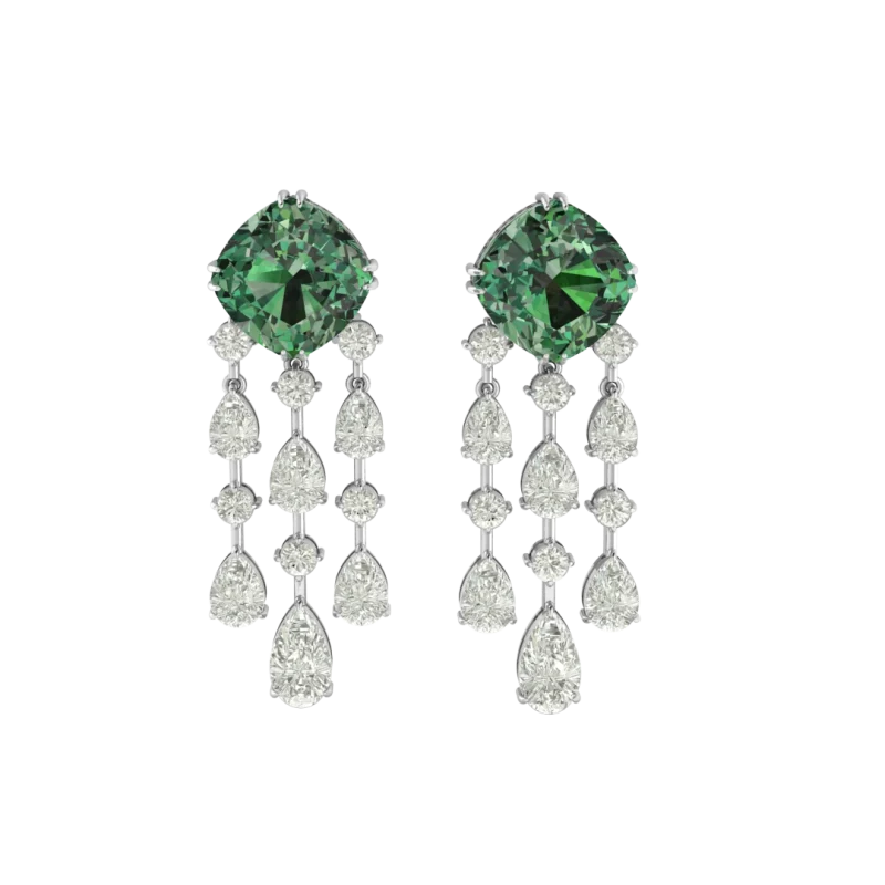 Emerald Cascade Earrings
