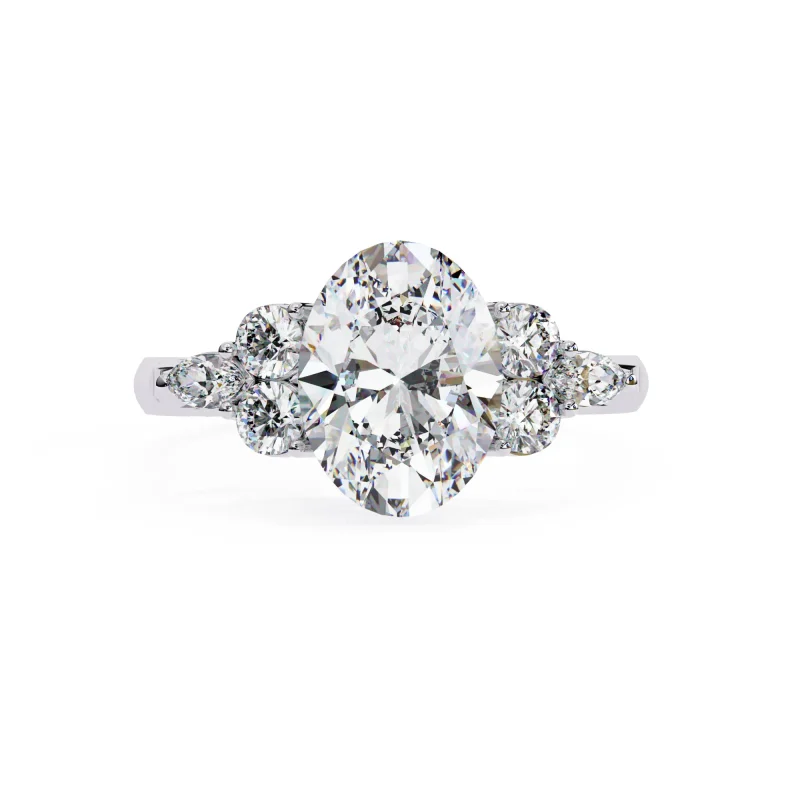 Trinity Crown Oval Ring