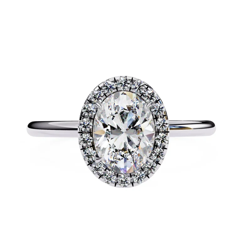 Oval Halo Grace Ring