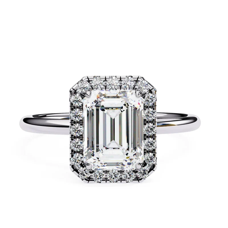 Emerald Legacy Halo Ring