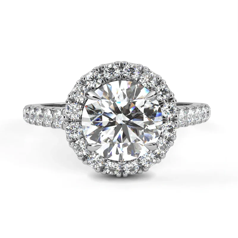 Radiant Halo Blossom Ring